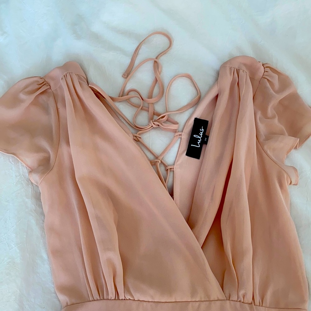 Lulus Blush Bridesmaid Dress - Medium